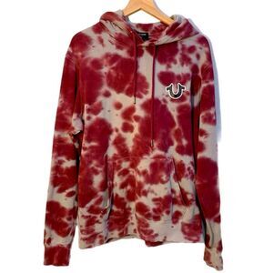 TRUE RELIGION Buddha Tie Dye Hoodie Men’s Maroon L.